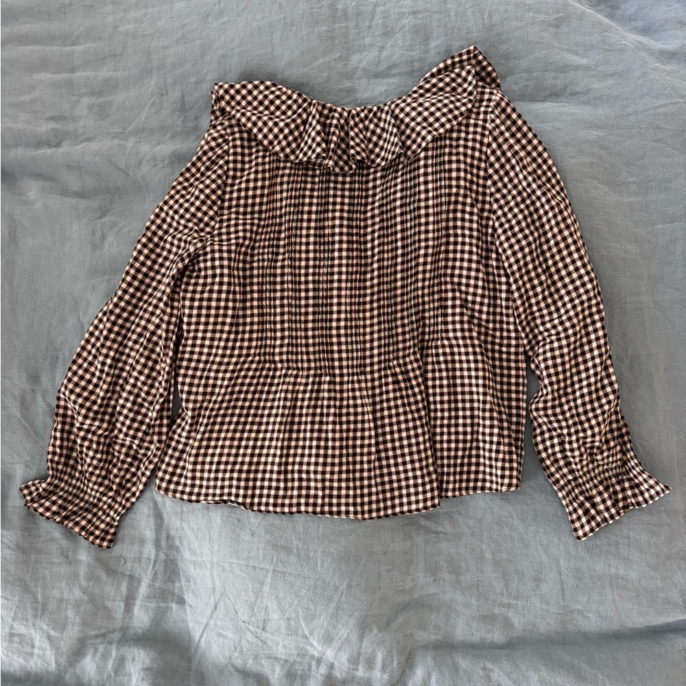 🍂 Doen Hardy top in Delphine Plaid size Large. *see notes pls - Picture 13 of 16